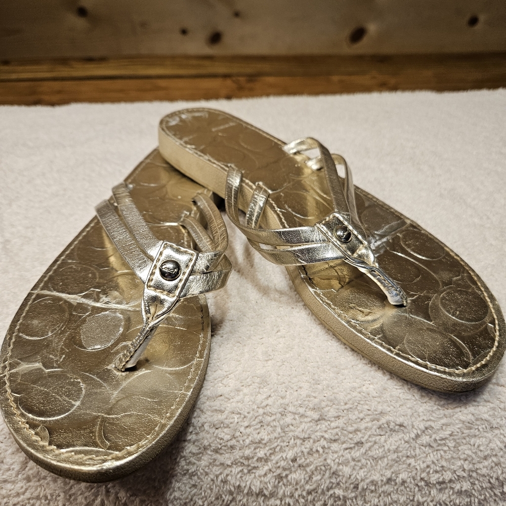 Coach Gold  Women's Sandals Size 6